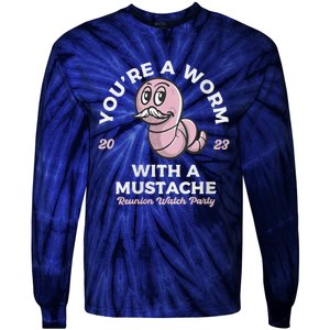 Womens Youre Worm With A Mustache James Tom Ariana Reality Tie-Dye Long Sleeve Shirt