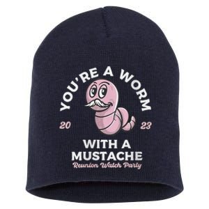 Womens Youre Worm With A Mustache James Tom Ariana Reality Short Acrylic Beanie