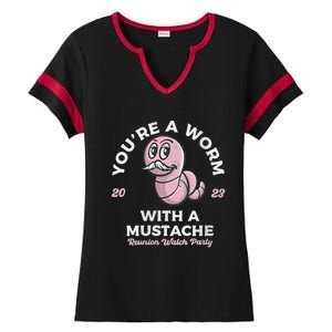 Womens Youre Worm With A Mustache James Tom Ariana Reality Ladies Halftime Notch Neck Tee