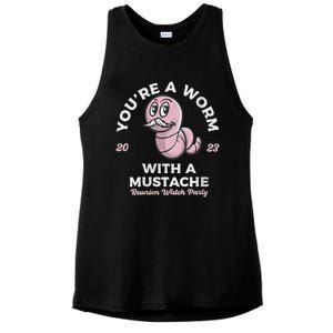 Womens Youre Worm With A Mustache James Tom Ariana Reality Ladies PosiCharge Tri-Blend Wicking Tank