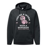 Womens Youre Worm With A Mustache James Tom Ariana Reality Performance Fleece Hoodie