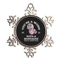 Womens Youre Worm With A Mustache James Tom Ariana Reality Metallic Star Ornament