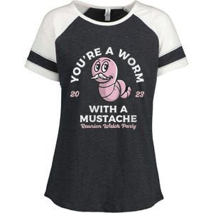 Womens Youre Worm With A Mustache James Tom Ariana Reality Enza Ladies Jersey Colorblock Tee