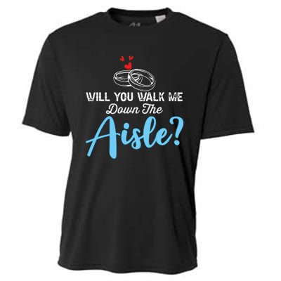 Will You Walk Me Down The Aisle Wedding Png Cooling Performance Crew T-Shirt