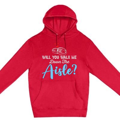 Will You Walk Me Down The Aisle Wedding Png Premium Pullover Hoodie