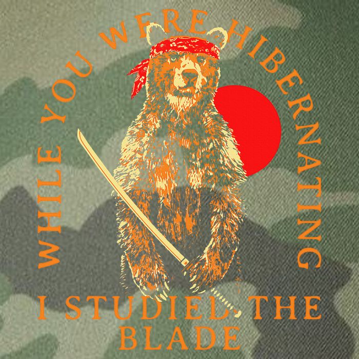While You Were Hibernating I Studied The Blade Bear Samurai Legacy Tie Dye Trucker Hat