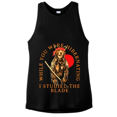 While You Were Hibernating I Studied The Blade Bear Samurai Ladies PosiCharge Tri-Blend Wicking Tank