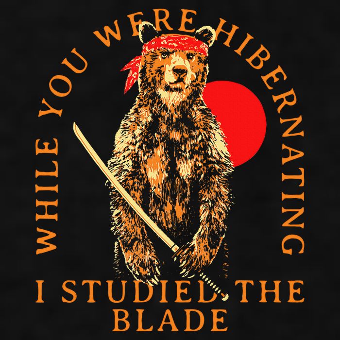 While You Were Hibernating I Studied The Blade Bear Samurai Ladies PosiCharge Tri-Blend Wicking Tank