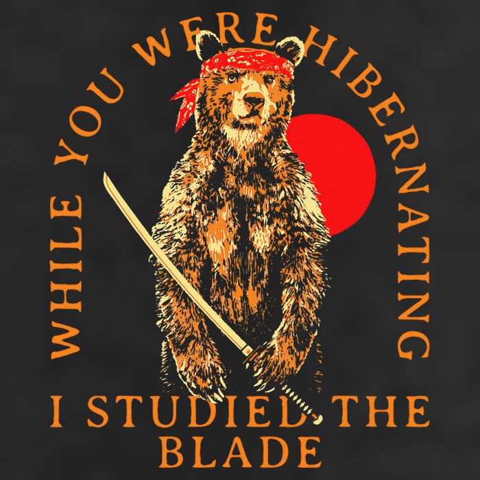 While You Were Hibernating I Studied The Blade Bear Samurai 7 Panel Mesh Trucker Snapback Hat