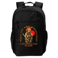 While You Were Hibernating I Studied The Blade Bear Samurai Backpack