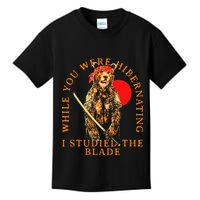 While You Were Hibernating I Studied The Blade Bear Samurai Kids T-Shirt