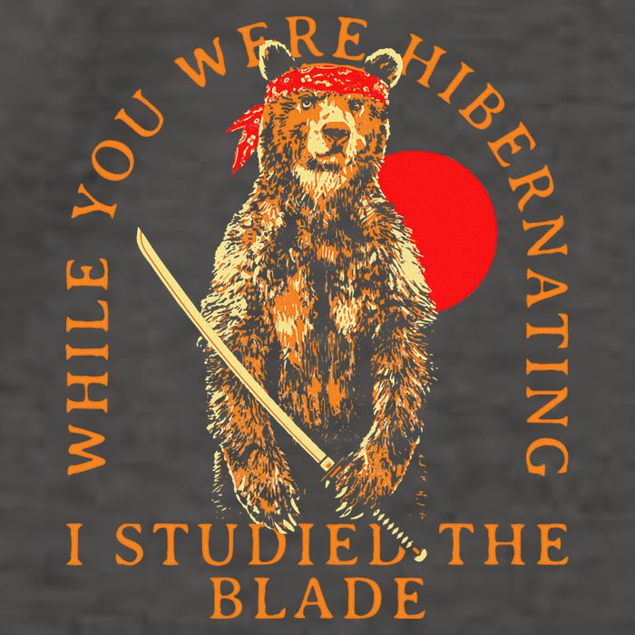 While You Were Hibernating I Studied The Blade Bear Samurai Vector Backpack