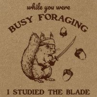 While You Were Busy Foraging I Studied The Blade Retro Cotton Canvas Backpack