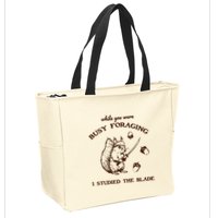 While You Were Busy Foraging I Studied The Blade Retro Zip Tote Bag