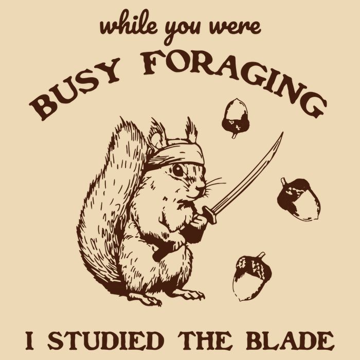 While You Were Busy Foraging I Studied The Blade Retro Zip Tote Bag
