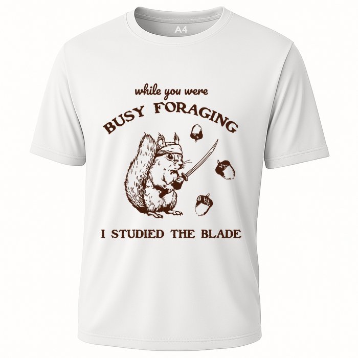 While You Were Busy Foraging I Studied The Blade Retro Performance Shirt