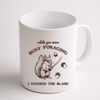While You Were Busy Foraging I Studied The Blade Retro Mug
