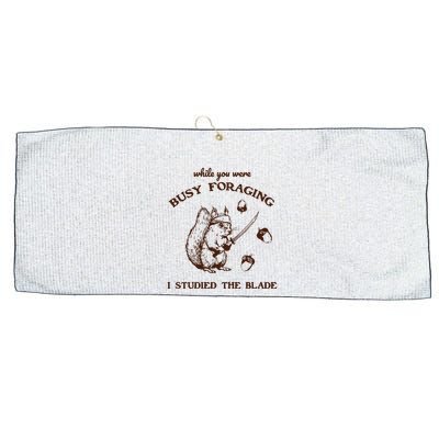 While You Were Busy Foraging I Studied The Blade Retro Large Microfiber Waffle Golf Towel