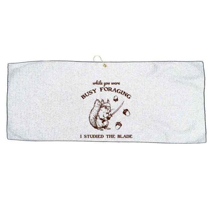 While You Were Busy Foraging I Studied The Blade Retro Large Microfiber Waffle Golf Towel