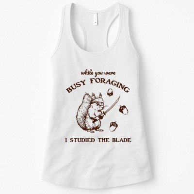 While You Were Busy Foraging I Studied The Blade Retro Womens Tank Top