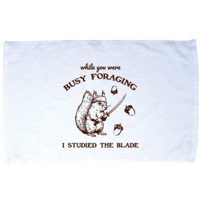 While You Were Busy Foraging I Studied The Blade Retro Microfiber Hand Towel