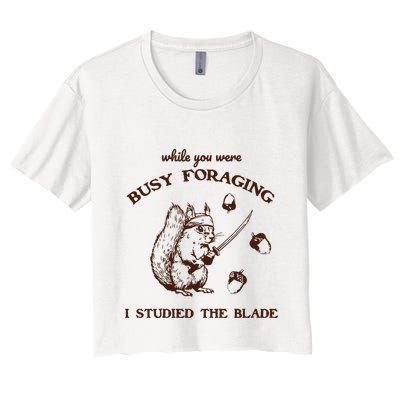 While You Were Busy Foraging I Studied The Blade Retro Crop Top