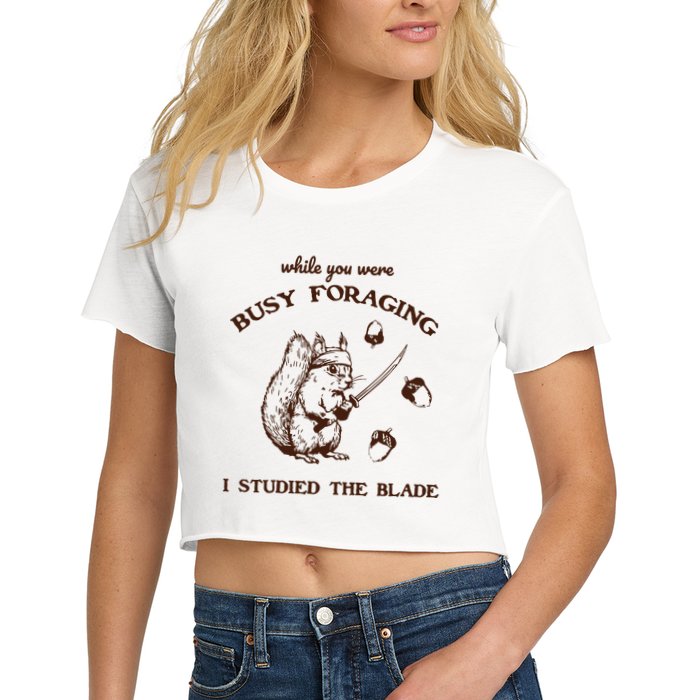 While You Were Busy Foraging I Studied The Blade Retro Crop Top