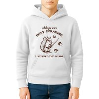 While You Were Busy Foraging I Studied The Blade Retro Kids Hoodie