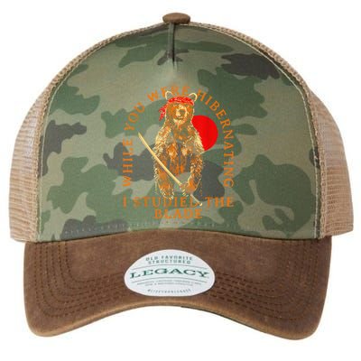 While You Were Hibernating I Studied The Blade Bear Samurai Legacy Tie Dye Trucker Hat