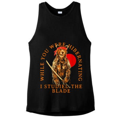 While You Were Hibernating I Studied The Blade Bear Samurai Ladies PosiCharge Tri-Blend Wicking Tank