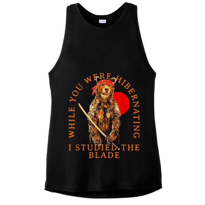 While You Were Hibernating I Studied The Blade Bear Samurai Ladies PosiCharge Tri-Blend Wicking Tank