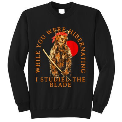 While You Were Hibernating I Studied The Blade Bear Samurai Sweatshirt
