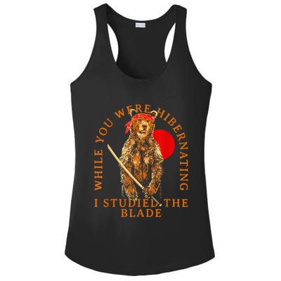 While You Were Hibernating I Studied The Blade Bear Samurai Ladies PosiCharge Competitor Racerback Tank