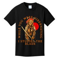 While You Were Hibernating I Studied The Blade Bear Samurai Kids T-Shirt