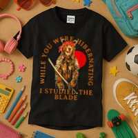 While You Were Hibernating I Studied The Blade Bear Samurai Kids T-Shirt
