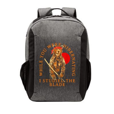 While You Were Hibernating I Studied The Blade Bear Samurai Vector Backpack