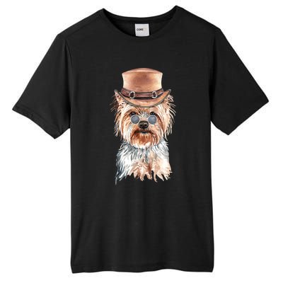 Watercolor Yorkie Yorkshire Terrier Owners Gift Tall Fusion ChromaSoft Performance T-Shirt