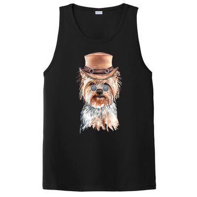 Watercolor Yorkie Yorkshire Terrier Owners Gift PosiCharge Competitor Tank