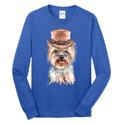 Watercolor Yorkie Yorkshire Terrier Owners Gift Tall Long Sleeve T-Shirt