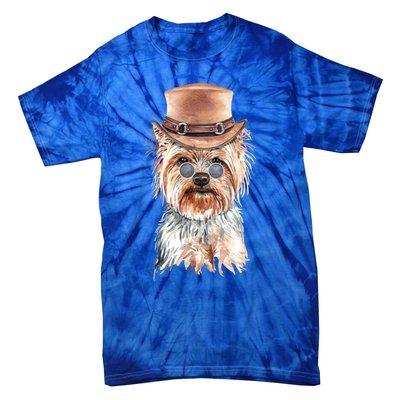 Watercolor Yorkie Yorkshire Terrier Owners Gift Tie-Dye T-Shirt