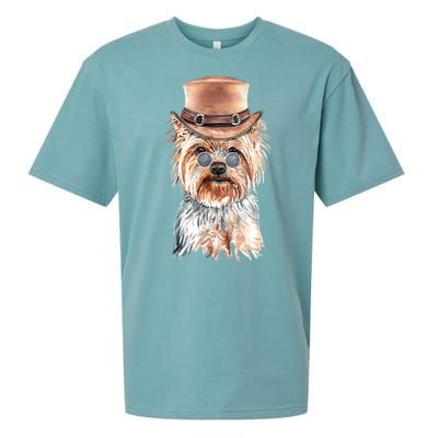 Watercolor Yorkie Yorkshire Terrier Owners Gift Sueded Cloud Jersey T-Shirt