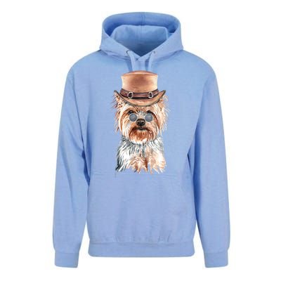 Watercolor Yorkie Yorkshire Terrier Owners Gift Unisex Surf Hoodie