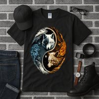 Wolf Yin Yang Tall T-Shirt