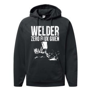 Welder Zero Flux Given Flame Metalsmith Fabricator Performance Fleece Hoodie