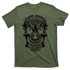 War Zone Military Skull Firearms T-Shirt