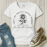 Warren Zeiders She came with a warning Womens T-Shirt