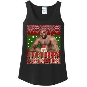 X-Mas Christmas Have A Barry Merry Christmas Ugly Sweater Ladies Essential Tank