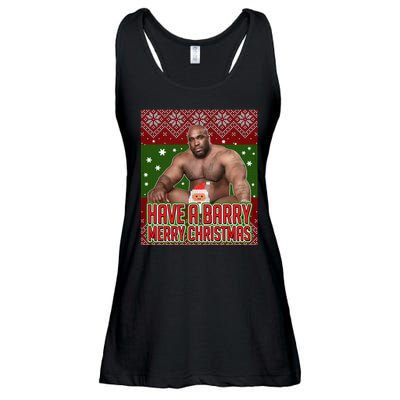 X-Mas Christmas Have A Barry Merry Christmas Ugly Sweater Ladies Essential Flowy Tank