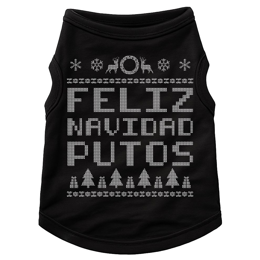 X-Mas Feliz Navidad Putos Ugly Christmas Doggie Tank