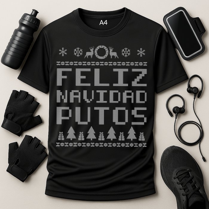 X-Mas Feliz Navidad Putos Ugly Christmas Performance Shirt